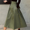 High Waist Long Swing Skirt