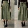 High Waist Long Swing Skirt