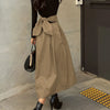 High Waist Long Swing Skirt