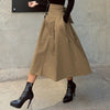High Waist Long Swing Skirt
