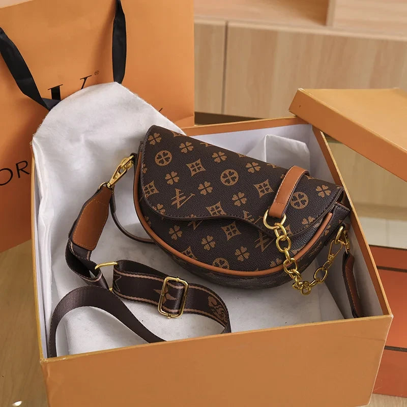 Vintage PU Leather Crossbody Bag