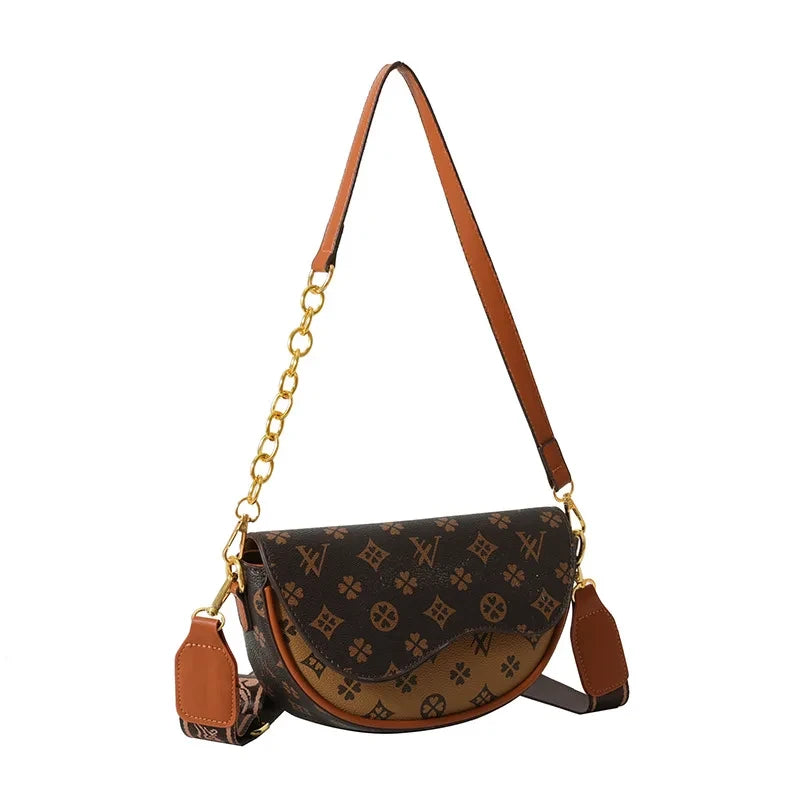 Vintage PU Leather Crossbody Bag