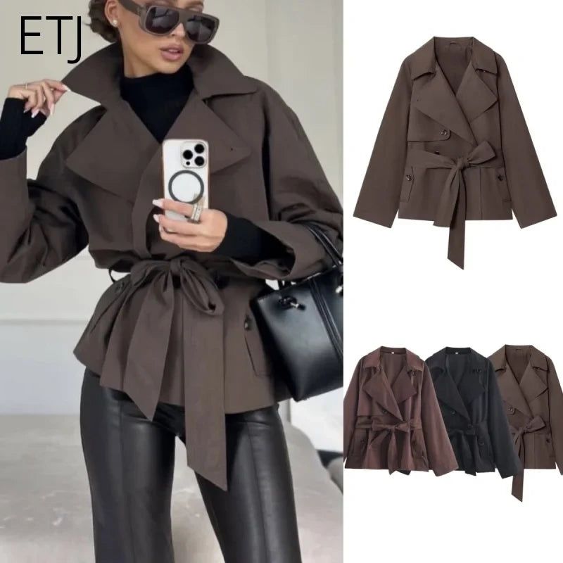 British Style Belted Trench Coat