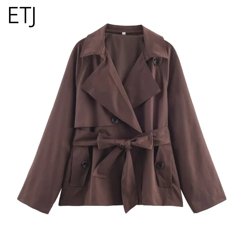 British Style Belted Trench Coat