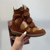 Leather Hidden Heel Wedge Ankle Boot