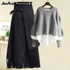 Knit Sweater and Skirt Set