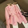 Double Breasted Printed Suit Blazer