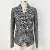 Double Breasted Printed Suit Blazer