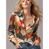 Lightweight Satin Printed Blouse