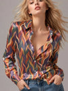 Lightweight Satin Printed Blouse