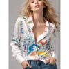 Lightweight Satin Printed Blouse