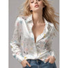 Lightweight Satin Printed Blouse
