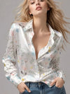 Lightweight Satin Printed Blouse