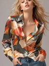 Lightweight Satin Printed Blouse