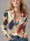 Lightweight Satin Printed Blouse