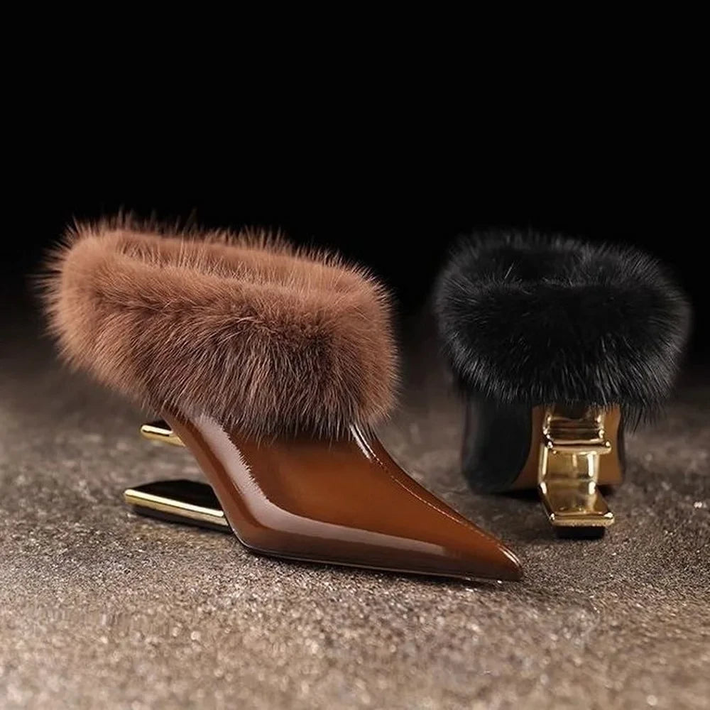 Faux Fur Winter Ankle Boots