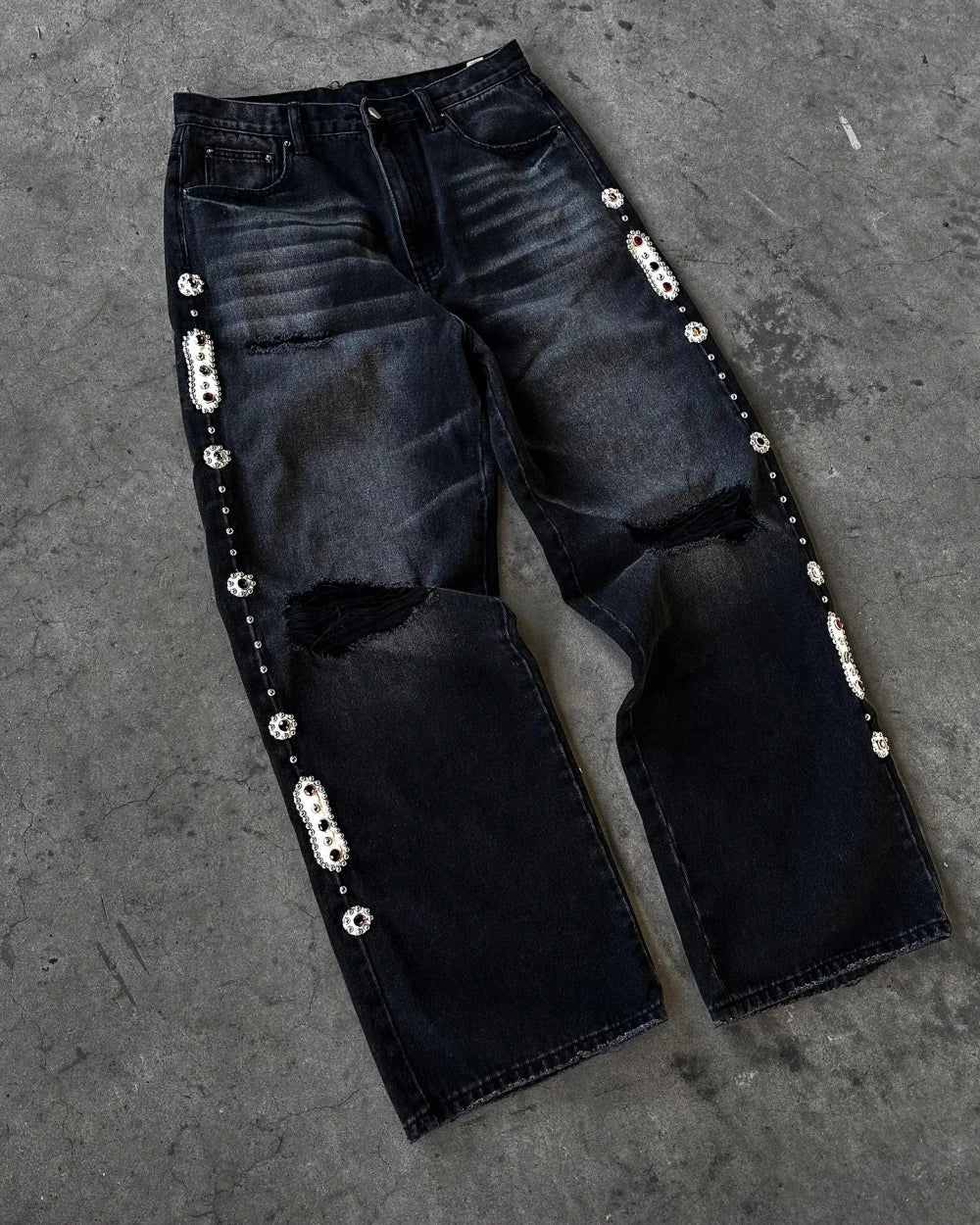 Retro Y2K Flared Denim Pants