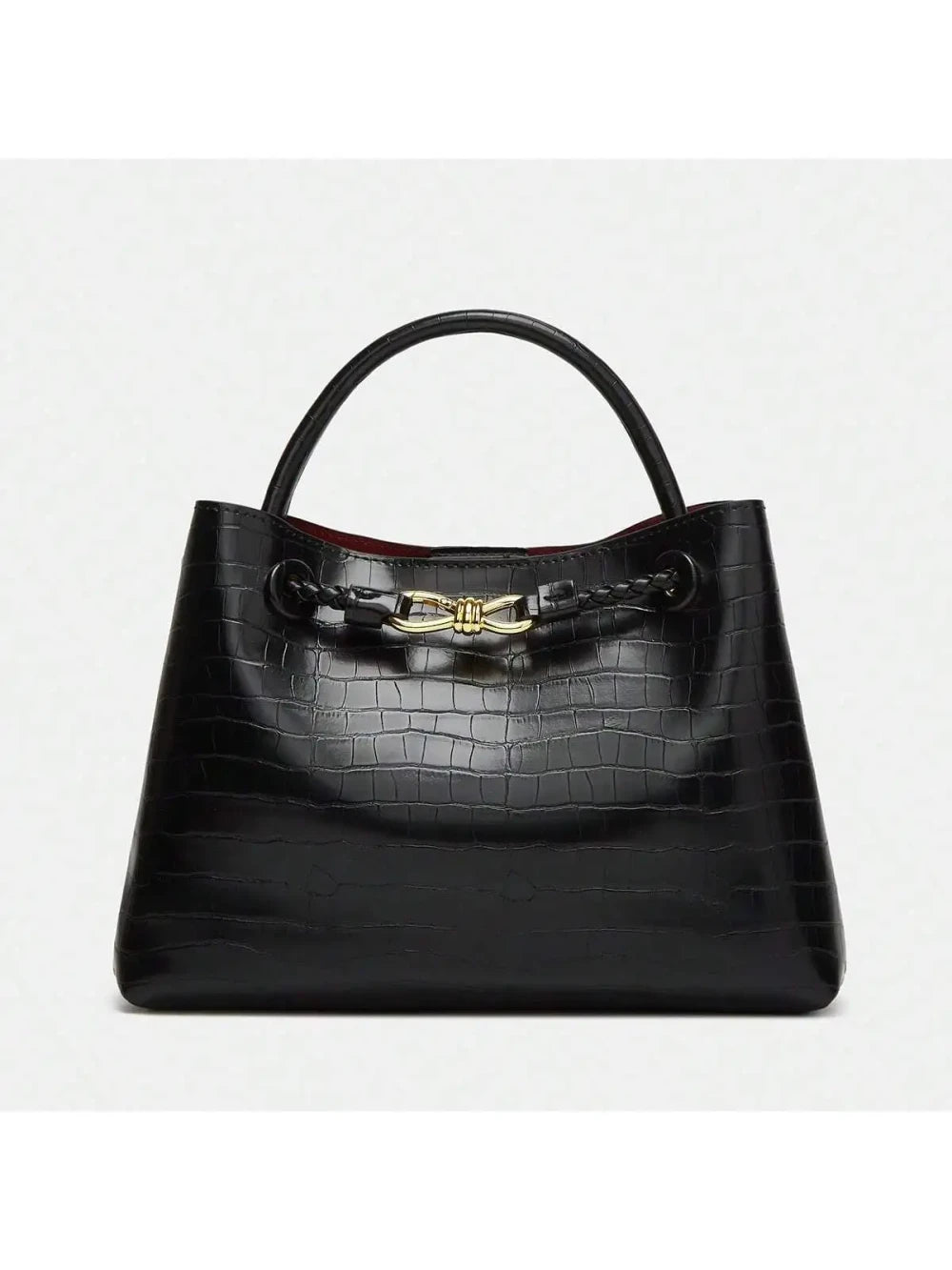 Black Stone Patterned Crossbody Bag