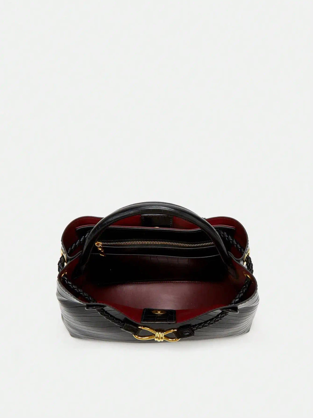 Black Stone Patterned Crossbody Bag