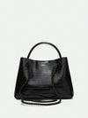 Black Stone Patterned Crossbody Bag