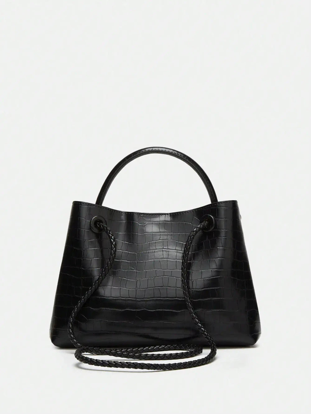 Black Stone Patterned Crossbody Bag