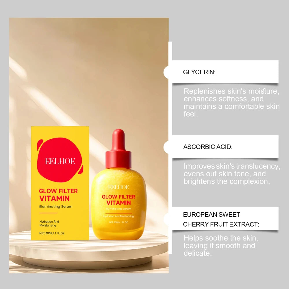 Vitamin C Cherry Face Serum for Winter Hydration