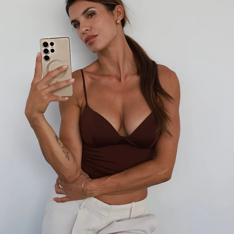 Sleeveless Backless Corset Crop Top