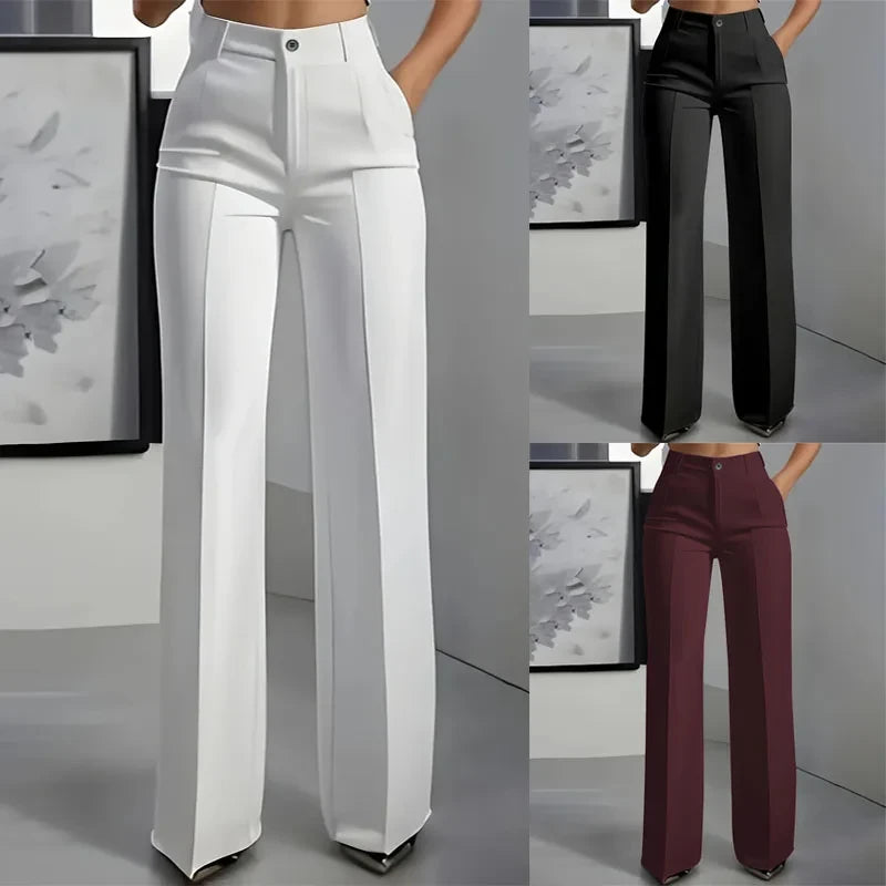 High Waisted Draped Suit Pants