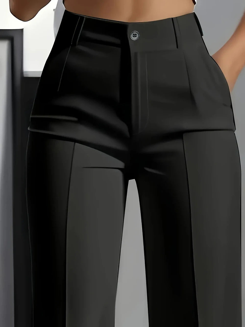High Waisted Draped Suit Pants