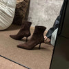 Retro Suede Ankle Booties