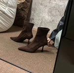 Retro Suede Ankle Booties