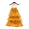 Halter Tiered A-Line Beach Dress