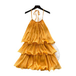 Halter Tiered A-Line Beach Dress