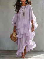 Casual Ruffled Maxi Dress