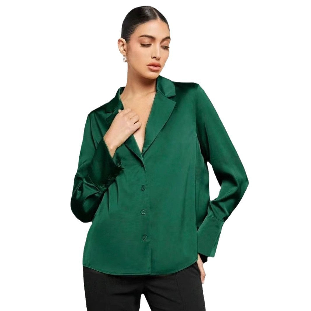 European And American Women's Clothing Minimalist Long Sleeve Shirt