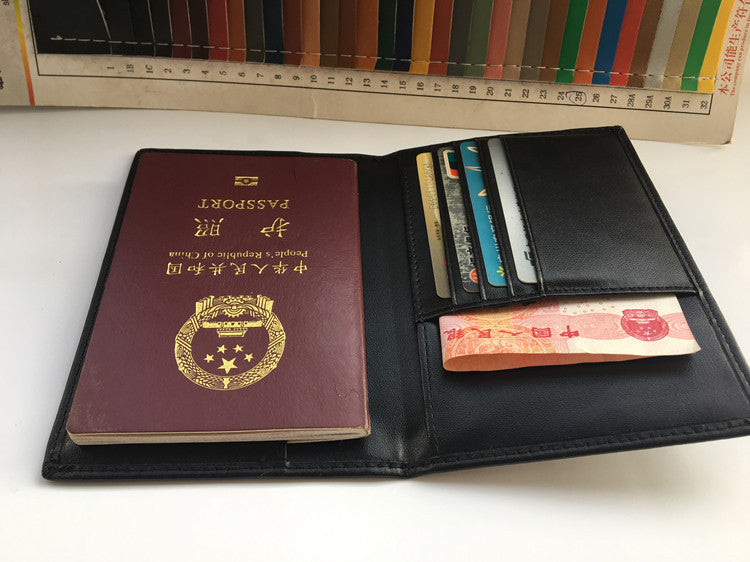 RFID Antimagnetic Passport Holder Leather ID Case