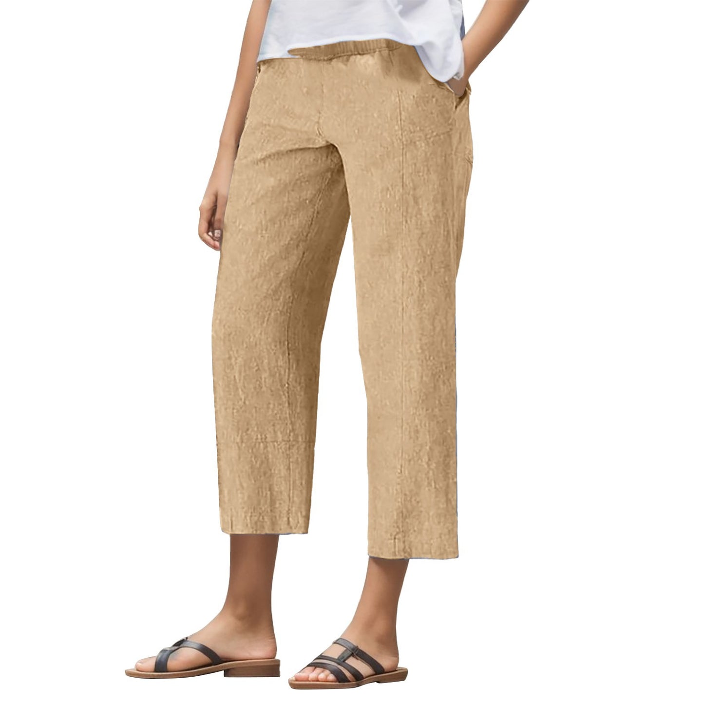Solid Color High Waist Harem Casual Pants