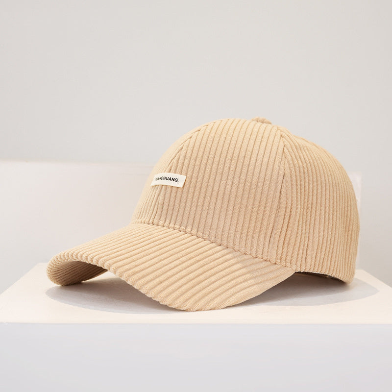 Warm Hard Top Corduroy Baseball Cap For Children