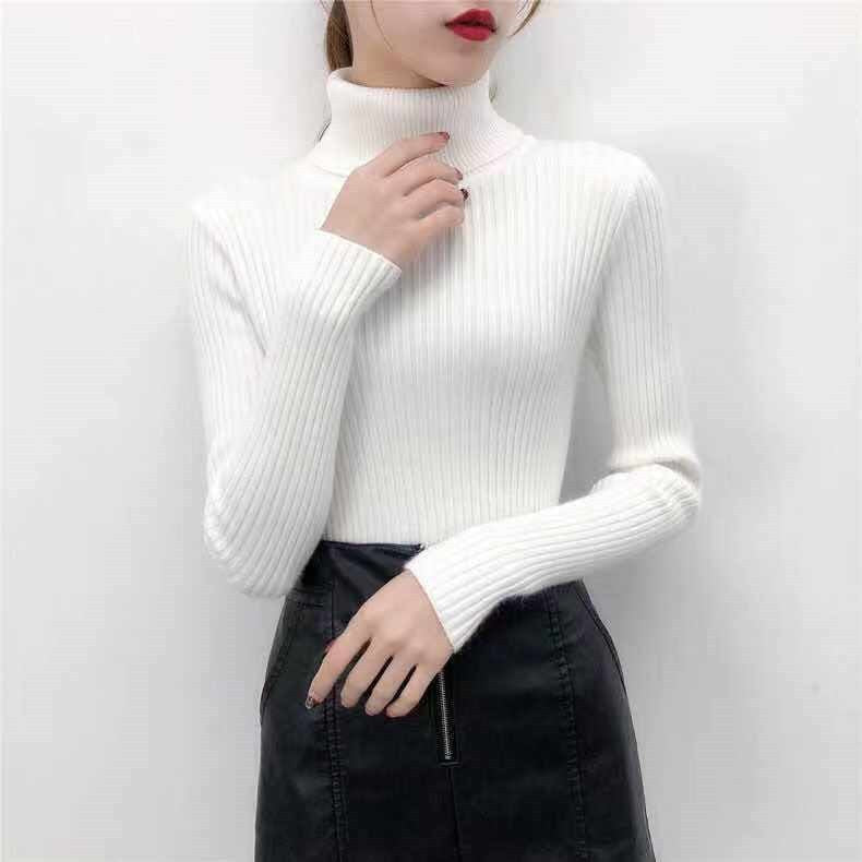 Women's Solid Color Turtleneck Sweater Winter Keep Warm