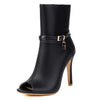 Peep Toe Ankle Boots