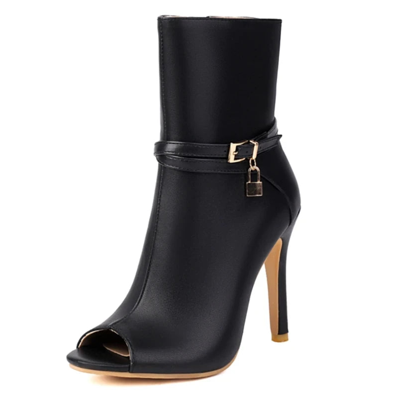 Peep Toe Ankle Boots