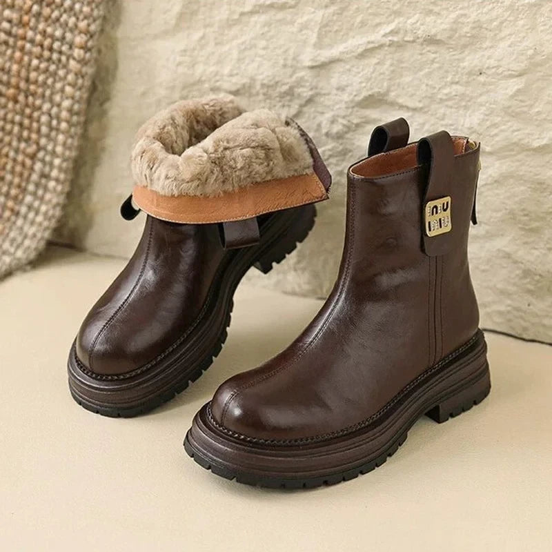 Fleece Lined Winter Snow Boots