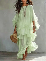 Casual Ruffled Maxi Dress