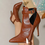Stone Patterned High Heel Ankle Boots