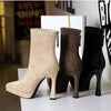 Pointed Toe Stiletto Platform Ankle Boots