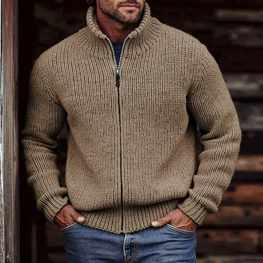 Mens Printed Long-Sleeve Zip-Up Hoodie Top