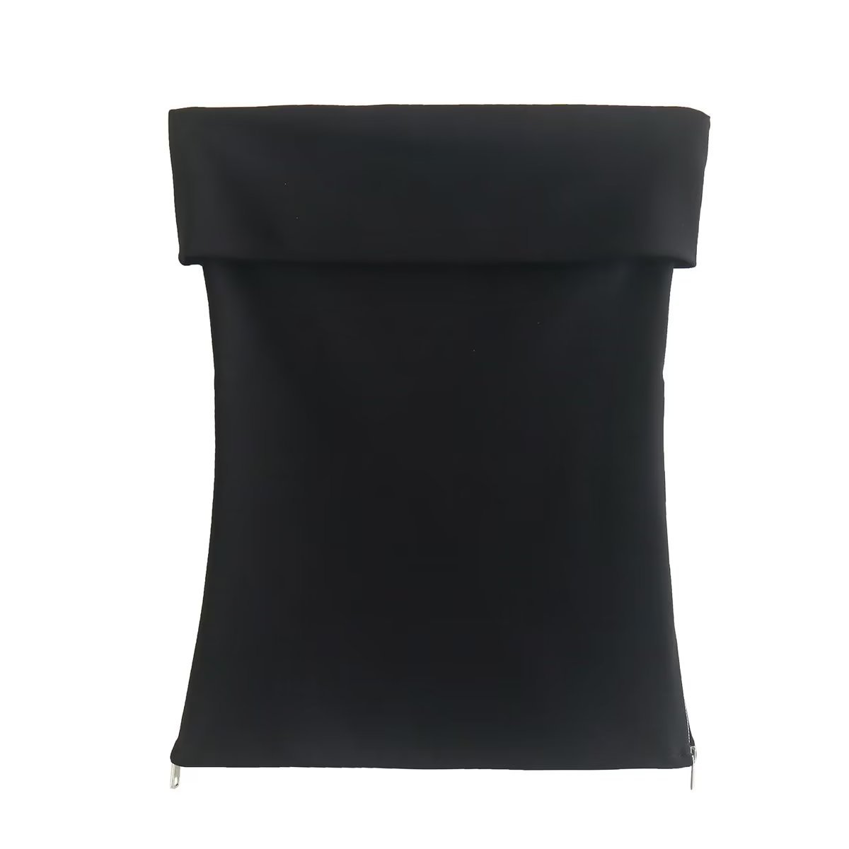 Women's Fashion Solid Color Zipper Slim Fit Tube Top