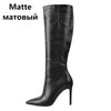 Pointed Toe Stiletto Knee High Boots