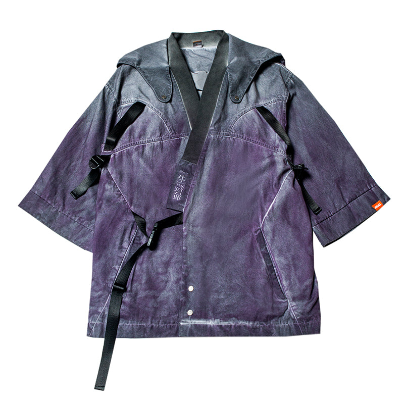 Gradient Water Punk Street Japanese Hooded Sweate