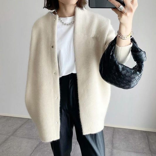 Spring Woman's Long-sleeved Coat Super Soft Wool material